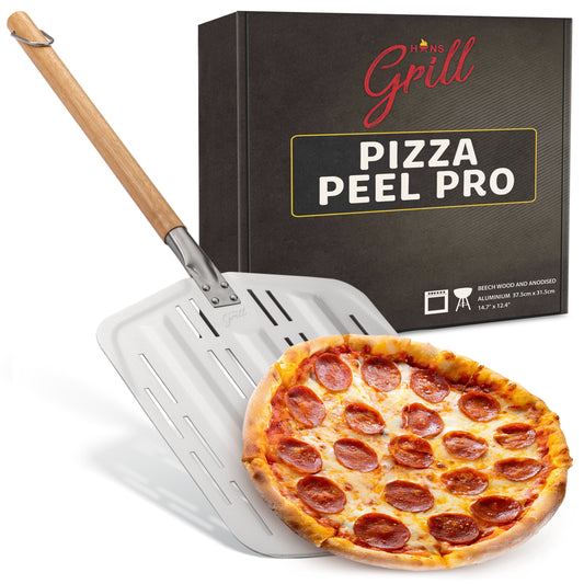 Hans Grill PRO Pizza Peel (Perforated, Non-Stick, 12"+)