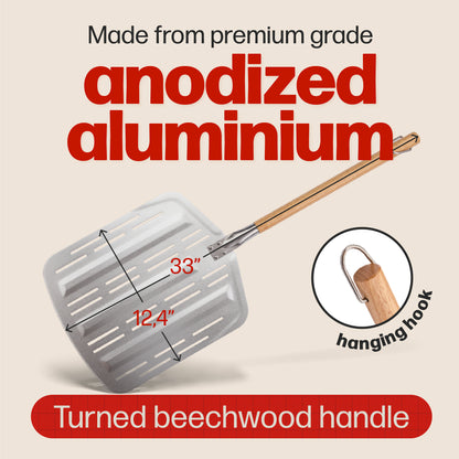 Hans Grill PRO Pizza Peel (Perforated, Non-Stick, 12"+)