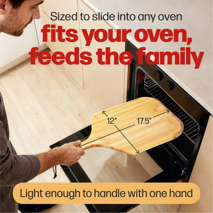 HANS GRILL Wooden Pizza Peel 12 Inch