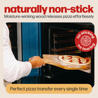 HANS GRILL Wooden Pizza Peel 12 Inch