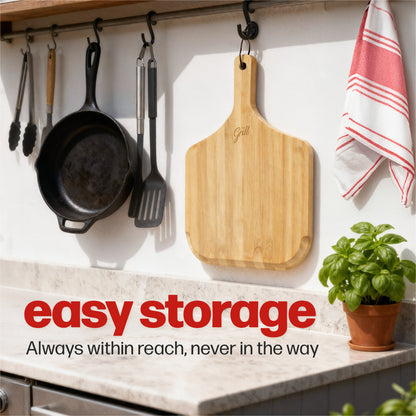 HANS GRILL Wooden Pizza Peel 12 Inch