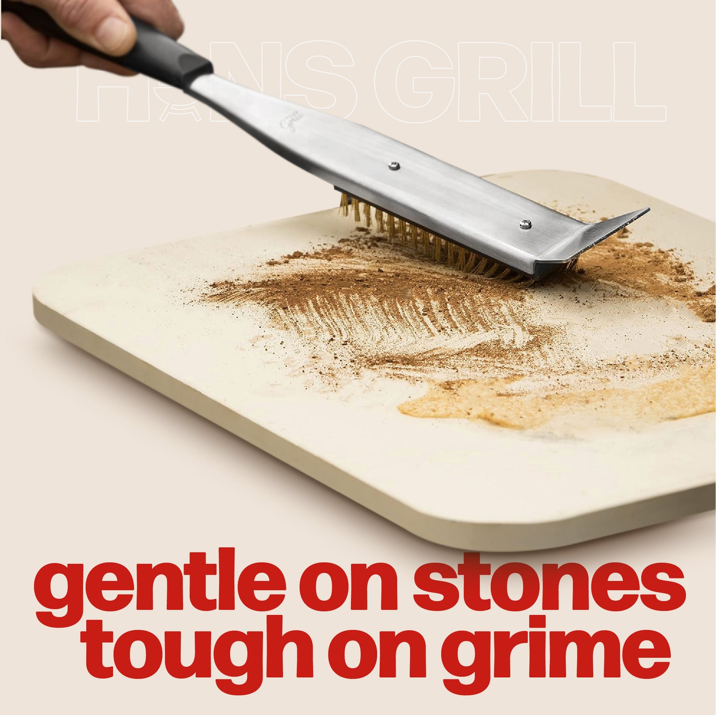 Hans Grill PRO Cleaning Brush + Scraper (17")