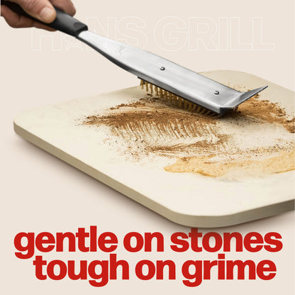 Hans Grill PRO Cleaning Brush + Scraper (17")