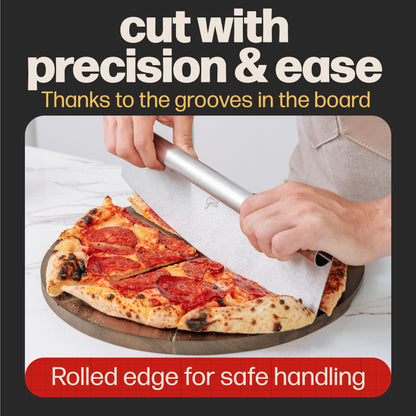 Hans Grill PRO Pizza Cutting Set (Board + Rocker Blade)