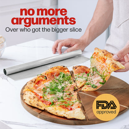 Hans Grill PRO Pizza Cutting Set (Board + Rocker Blade)