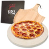 HANS GRILL PIZZA STONE | Circular Pizza Stone For Oven Baking &amp; BBQ Grilling With Free Wooden Peel | Extra Large Round Round 15&quot; Inches Diameter (38CM) Durable Cordierite Cooking Stone.