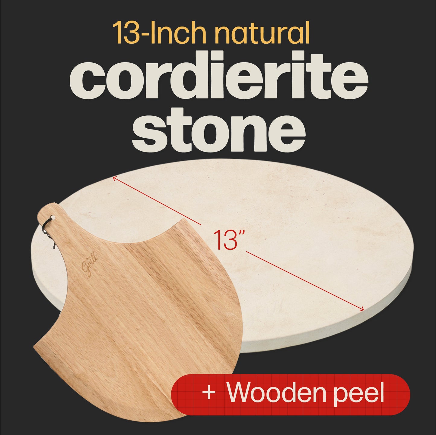 Hans Grill Round Pizza Stone PRO (15")